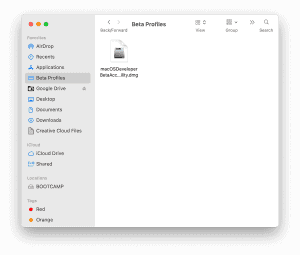macOS 12.5 Beta Profile